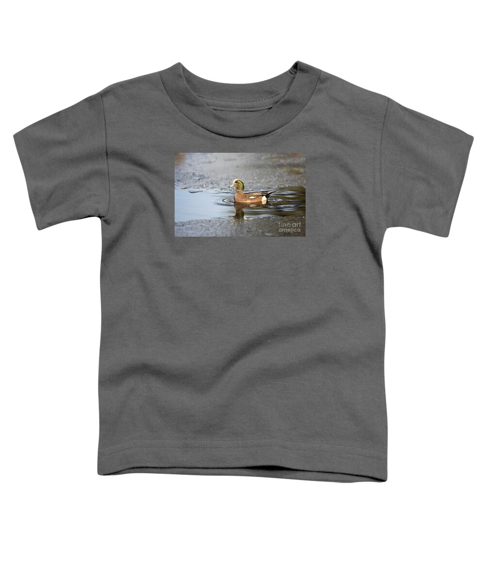 Duck Toddler T-Shirt featuring the photograph Winter Dip by Douglas Kikendall