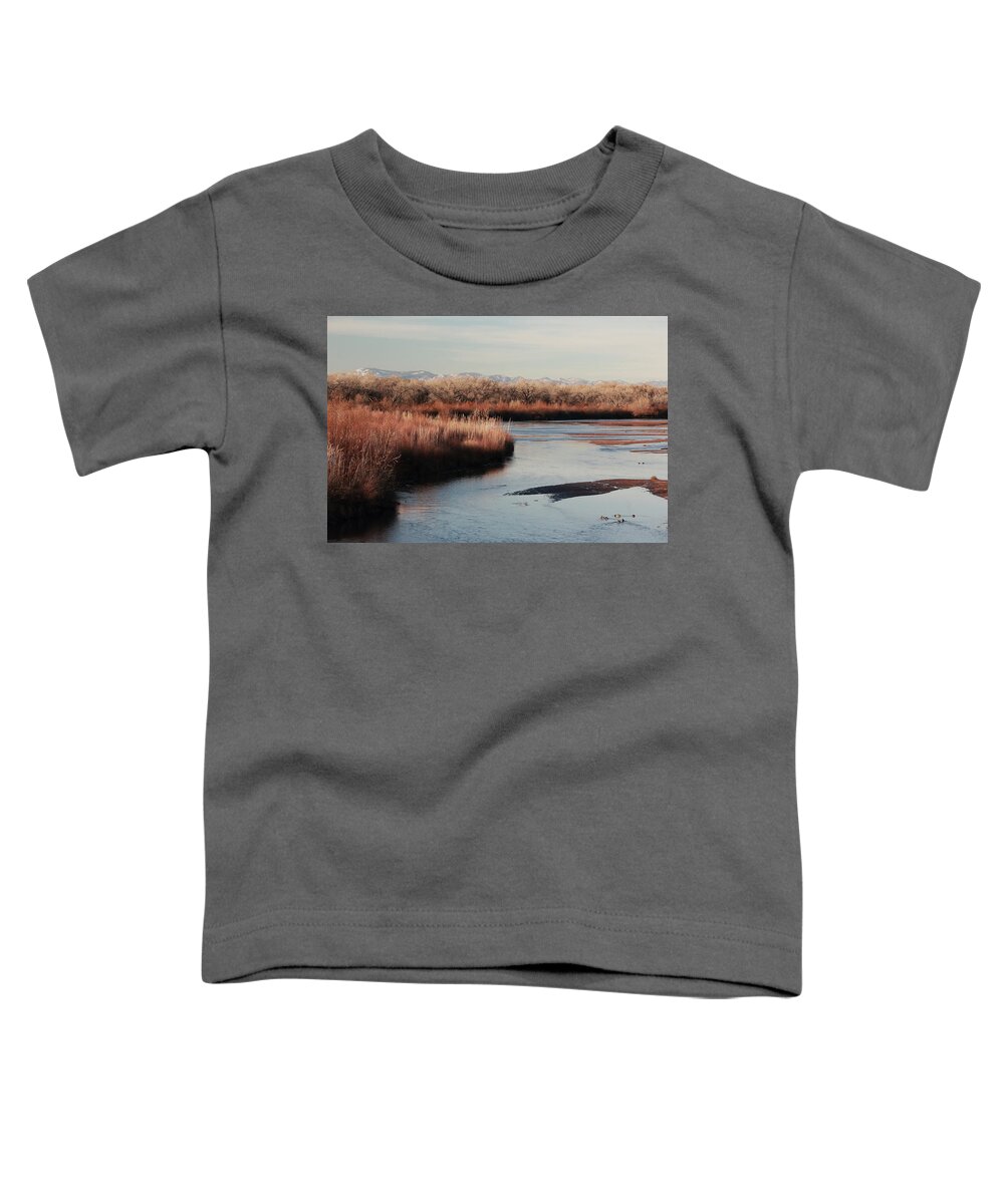 Winter Toddler T-Shirt featuring the photograph Winter on the Rio Grande by David Diaz