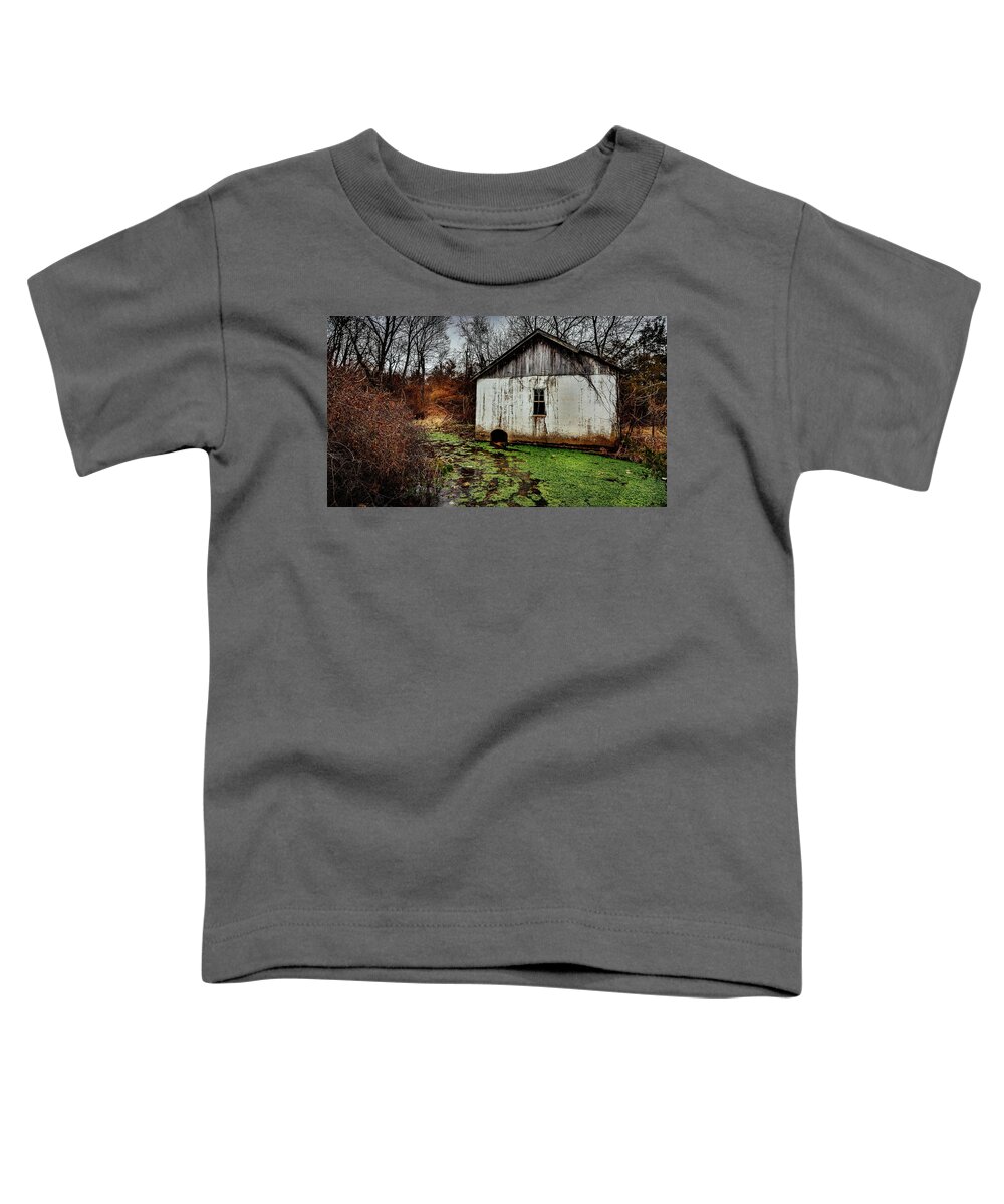 Winter Toddler T-Shirt featuring the photograph Winter Stream by Allin Sorenson