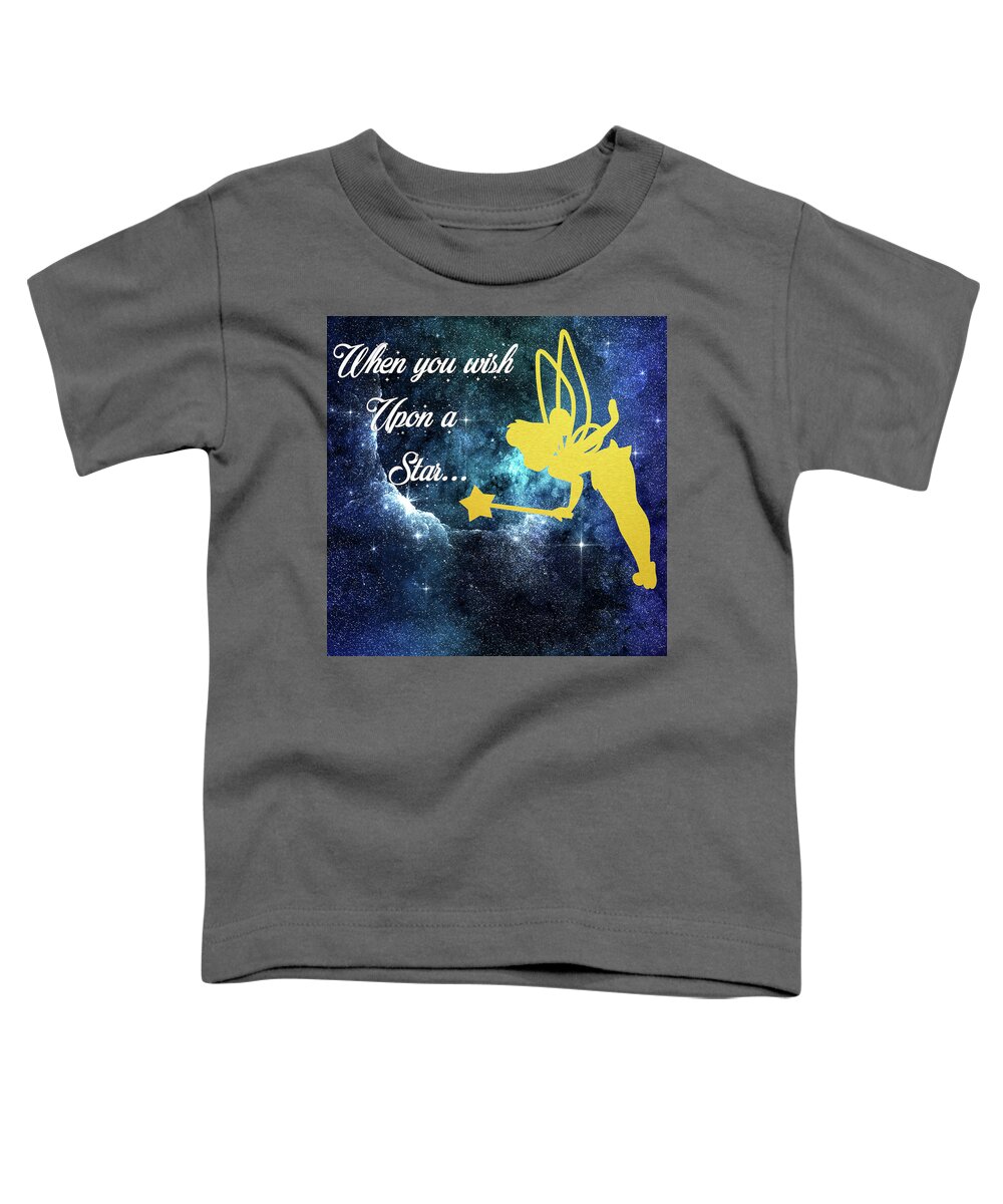 Tink Toddler T-Shirt featuring the digital art Wish Upon a Star by Steph Gabler