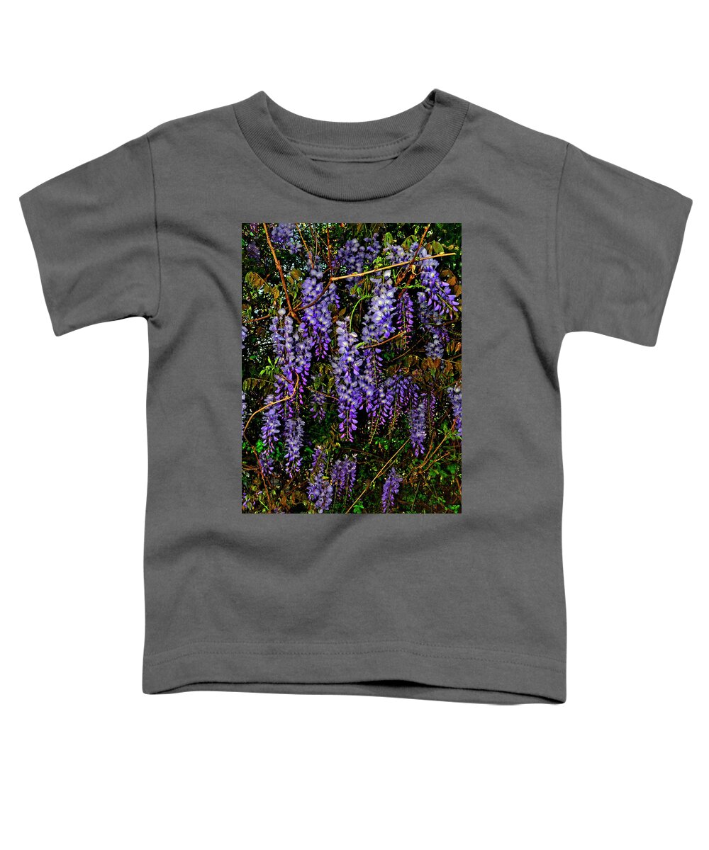 Flower. Wisteria Toddler T-Shirt featuring the photograph Wisteria 021 by George Bostian