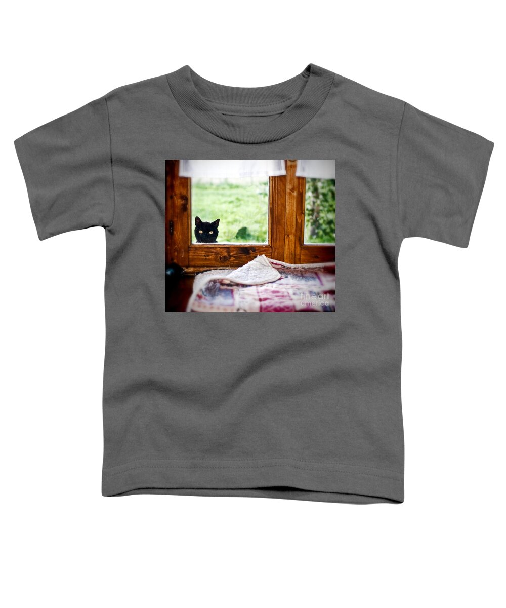 Animal Toddler T-Shirt featuring the photograph Wondering what's SHE... Better investigate by Silvia Ganora