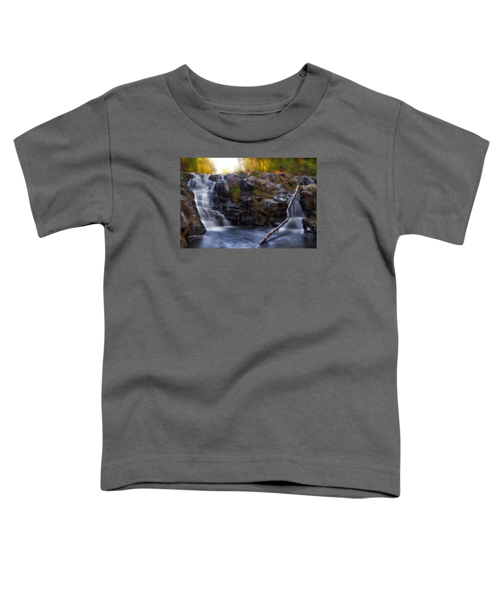 Yacolt Falls Toddler T-Shirt featuring the photograph Yacolt Falls in Autumn by David Gn