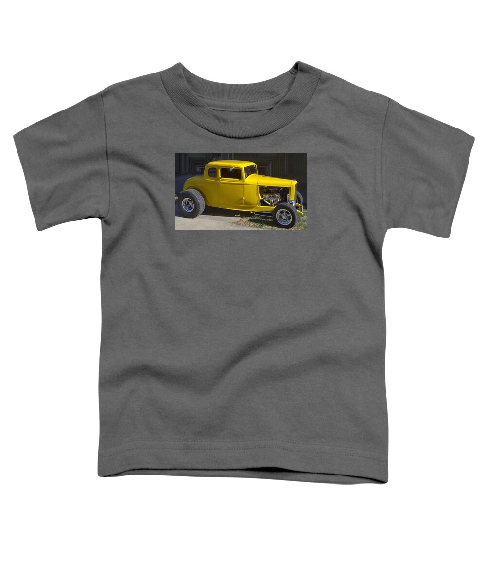Hot Rod Toddler T-Shirt featuring the photograph Y E L L O W  5-Window by Lin Grosvenor