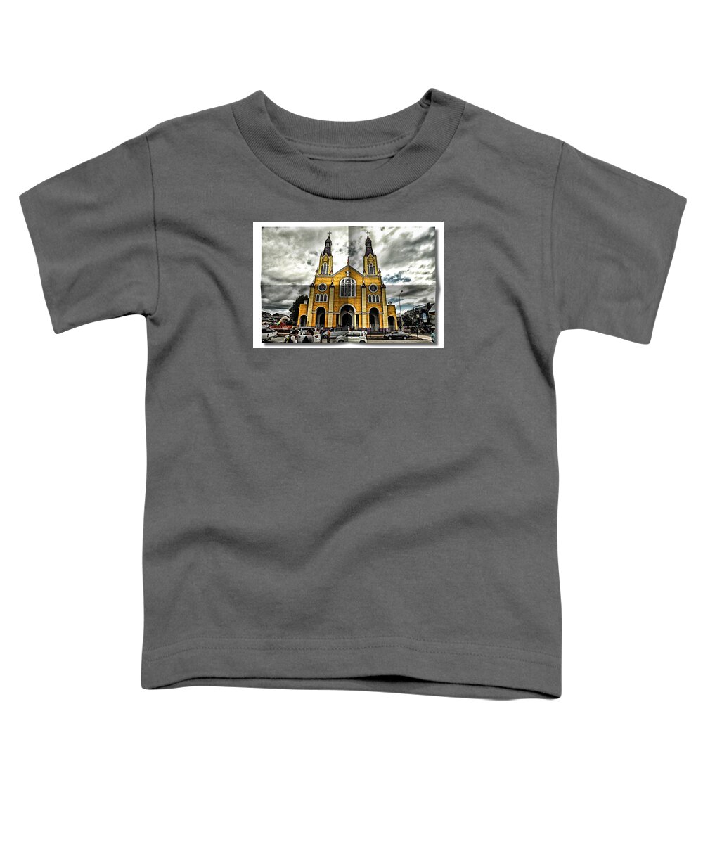South America Toddler T-Shirt featuring the photograph Yellow Church by Richard Gehlbach