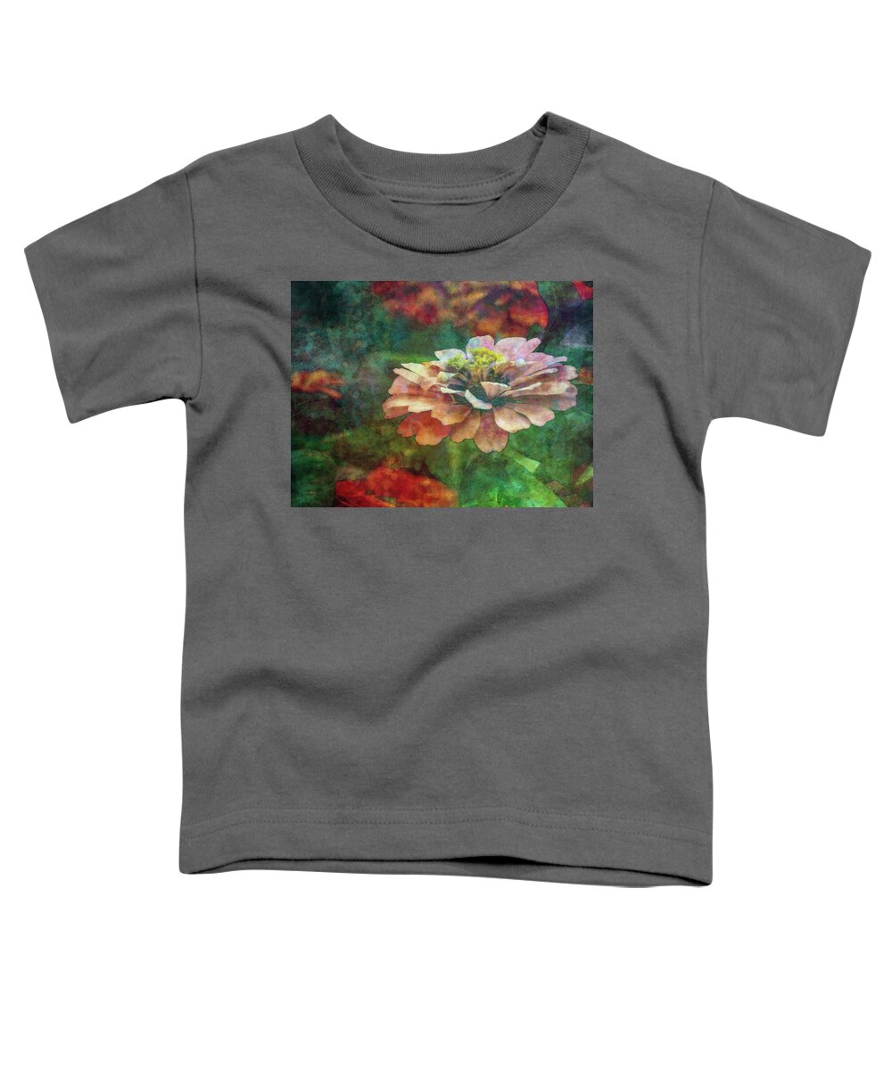 Impressionist Toddler T-Shirt featuring the photograph Zinnia Impression 1120 IDP_2 by Steven Ward