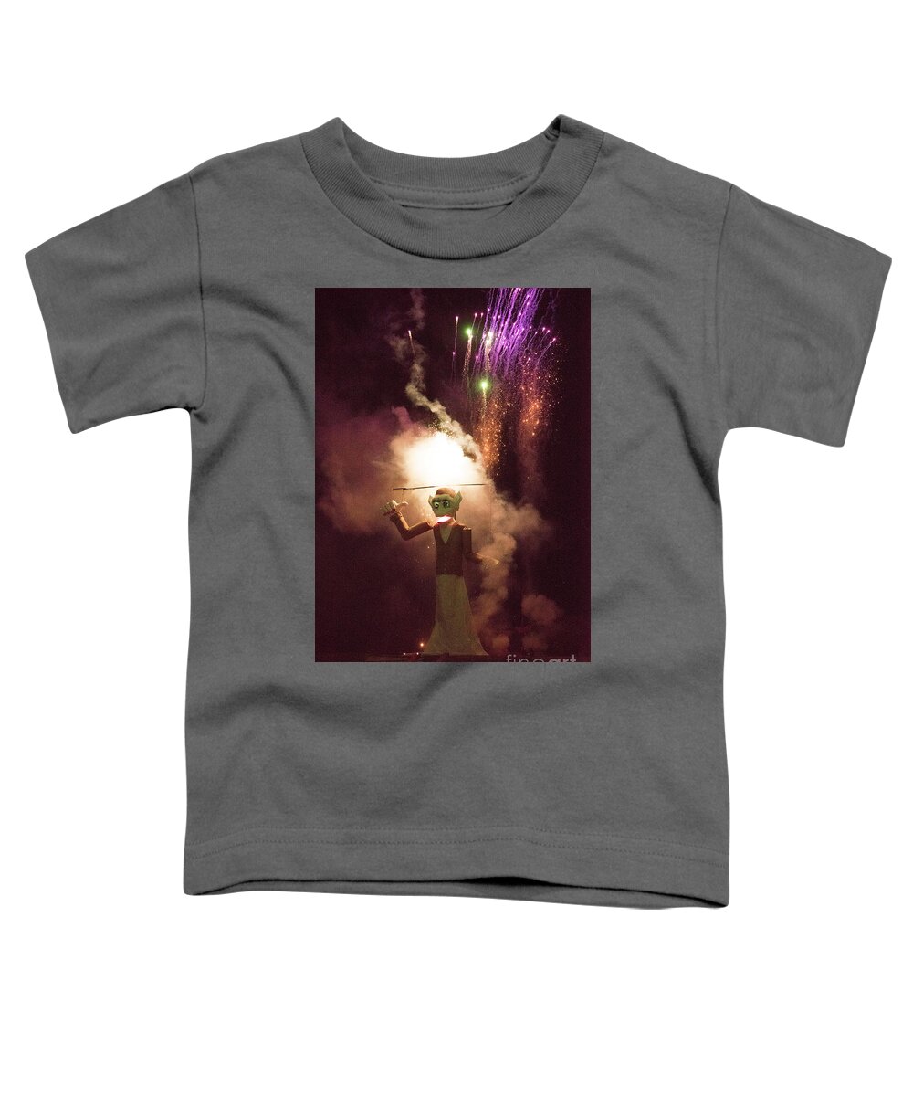 Natanson Toddler T-Shirt featuring the photograph Zozobra Burning 2 by Steven Natanson
