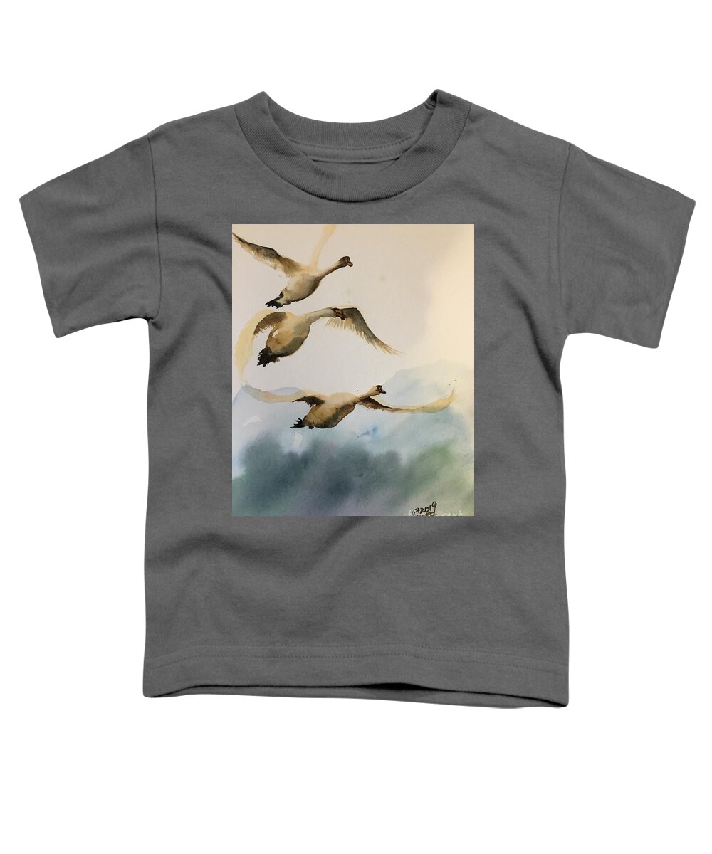 Let’s Fly Toddler T-Shirt featuring the painting 1082019 by Han in Huang wong