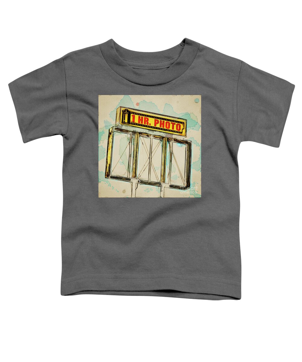 Square Toddler T-Shirt featuring the photograph 1 Hour Photo by Lenore Locken