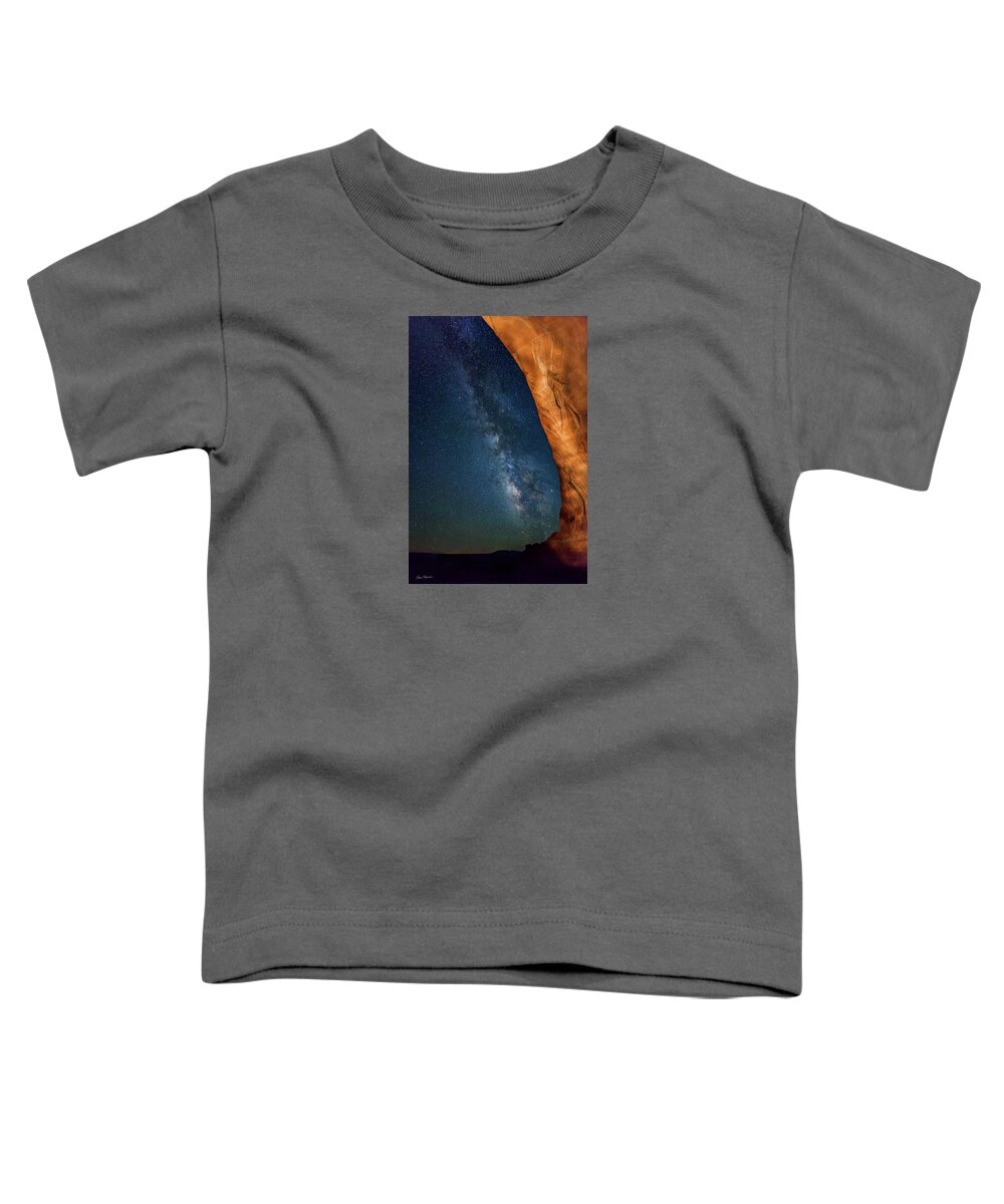 Alcove Toddler T-Shirt featuring the photograph Milky Way at Looking Glass Rock #1 by Dan Norris
