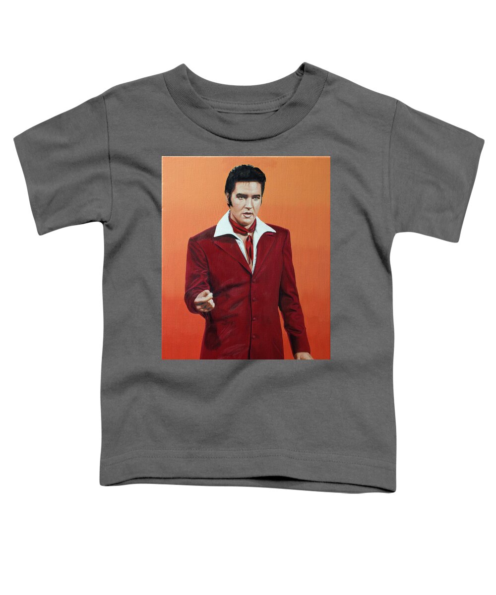 Elvis Toddler T-Shirt featuring the painting No title #3 by Rob De Vries