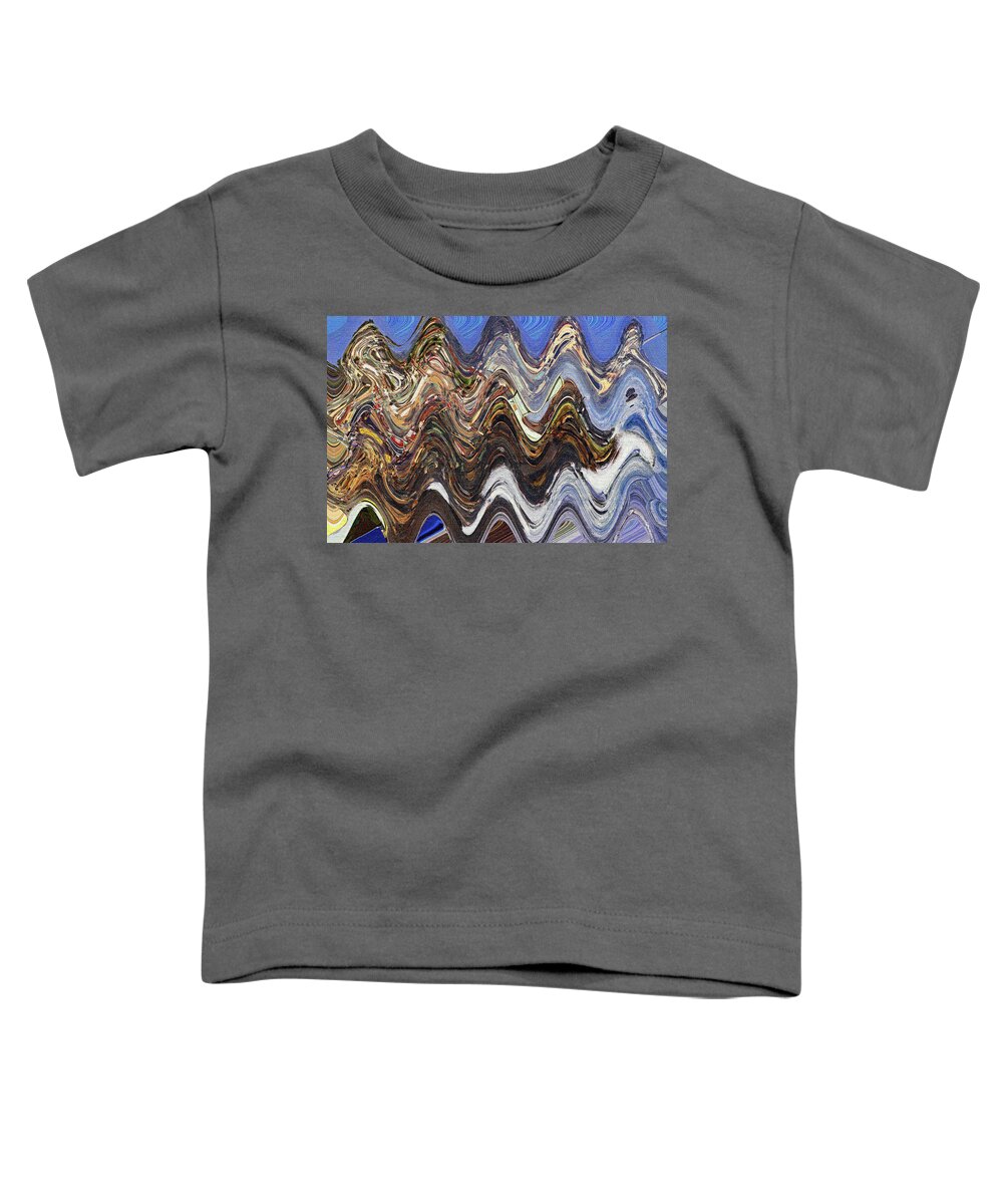 Oceanside California Abstract Toddler T-Shirt featuring the digital art Oceanside California Abstract #1 by Tom Janca