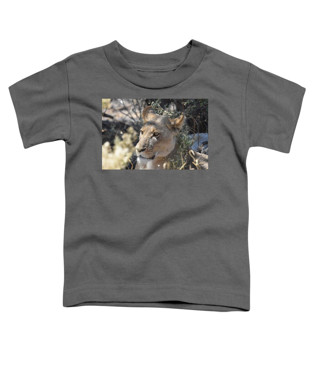 Lion Toddler T-Shirt featuring the photograph Okavango Lioness by Ben Foster