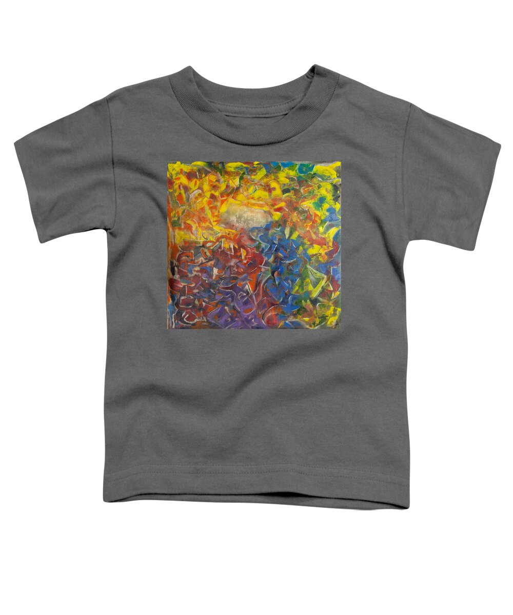 Rho2 Toddler T-Shirt featuring the painting Rho #2 Abstract by Sensory Art House