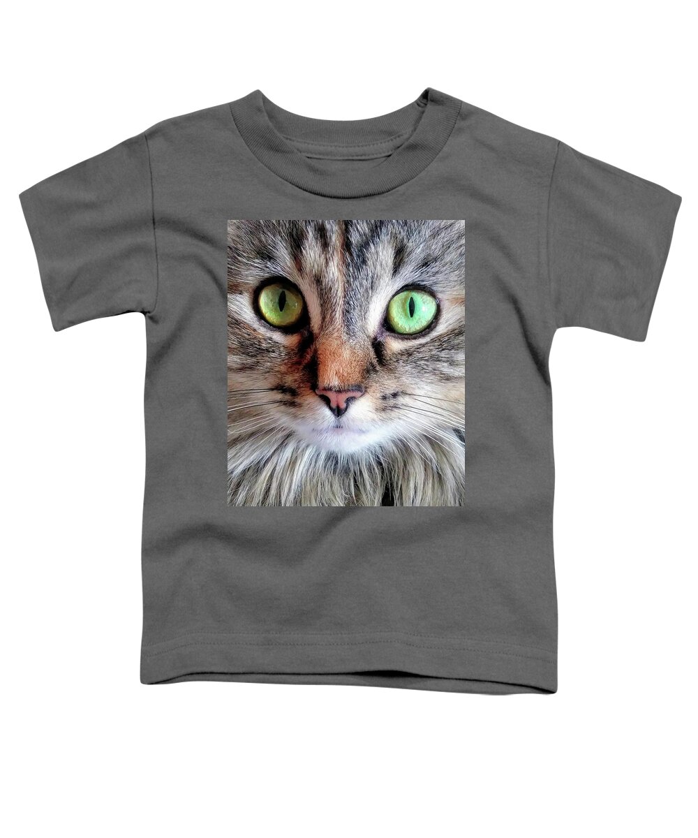 Tatum Toddler T-Shirt featuring the photograph Where'd Ya Get Those Peepers by Lori Lafargue