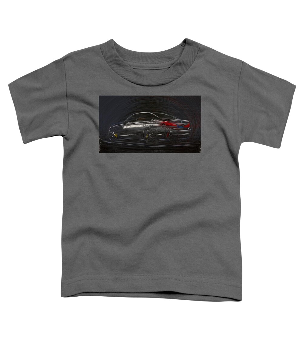 Bmw Toddler T-Shirt featuring the digital art BMW M5 Drawing #11 by CarsToon Concept
