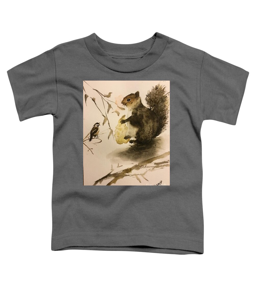 1072019 Toddler T-Shirt featuring the painting 1072019 by Han in Huang wong