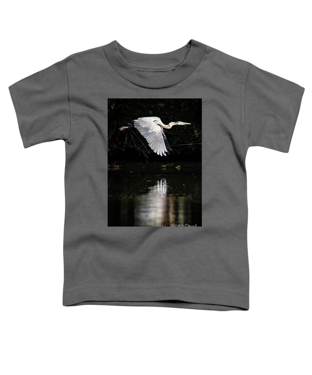 Farmingtion River Toddler T-Shirt featuring the photograph Blue Ballet #2 by Tom Cameron