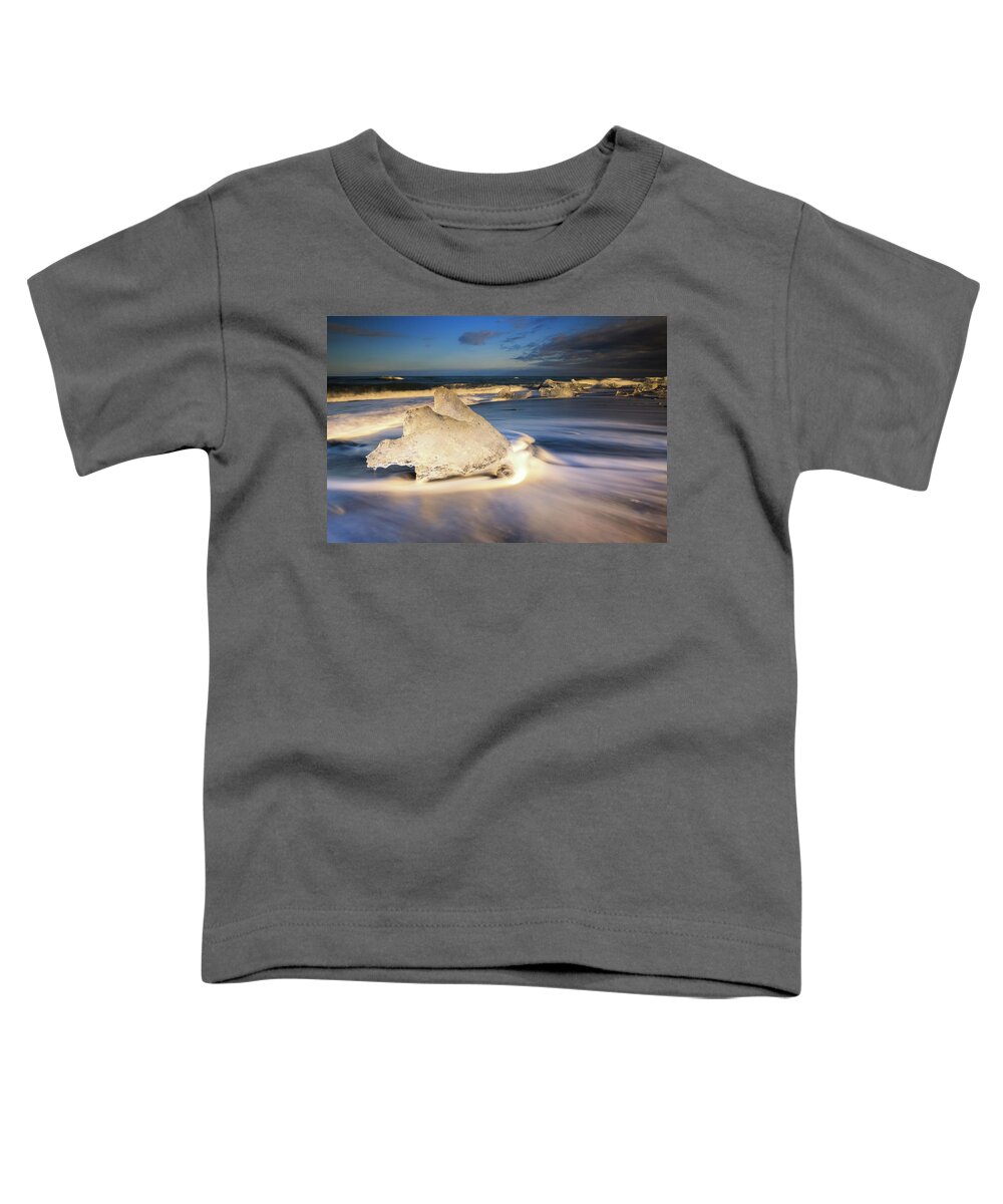Estock Toddler T-Shirt featuring the digital art Iceland, South Iceland, Jokulsarlon Lake #2 by Maurizio Rellini