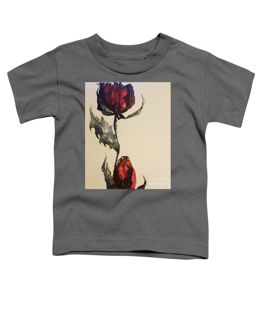 #55 2019 Toddler T-Shirt featuring the painting #55 2019 by Han in Huang wong