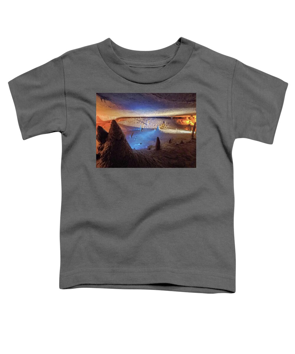 Way Toddler T-Shirt featuring the photograph Pathway underground cave in forbidden cavers near sevierville te #6 by Alex Grichenko