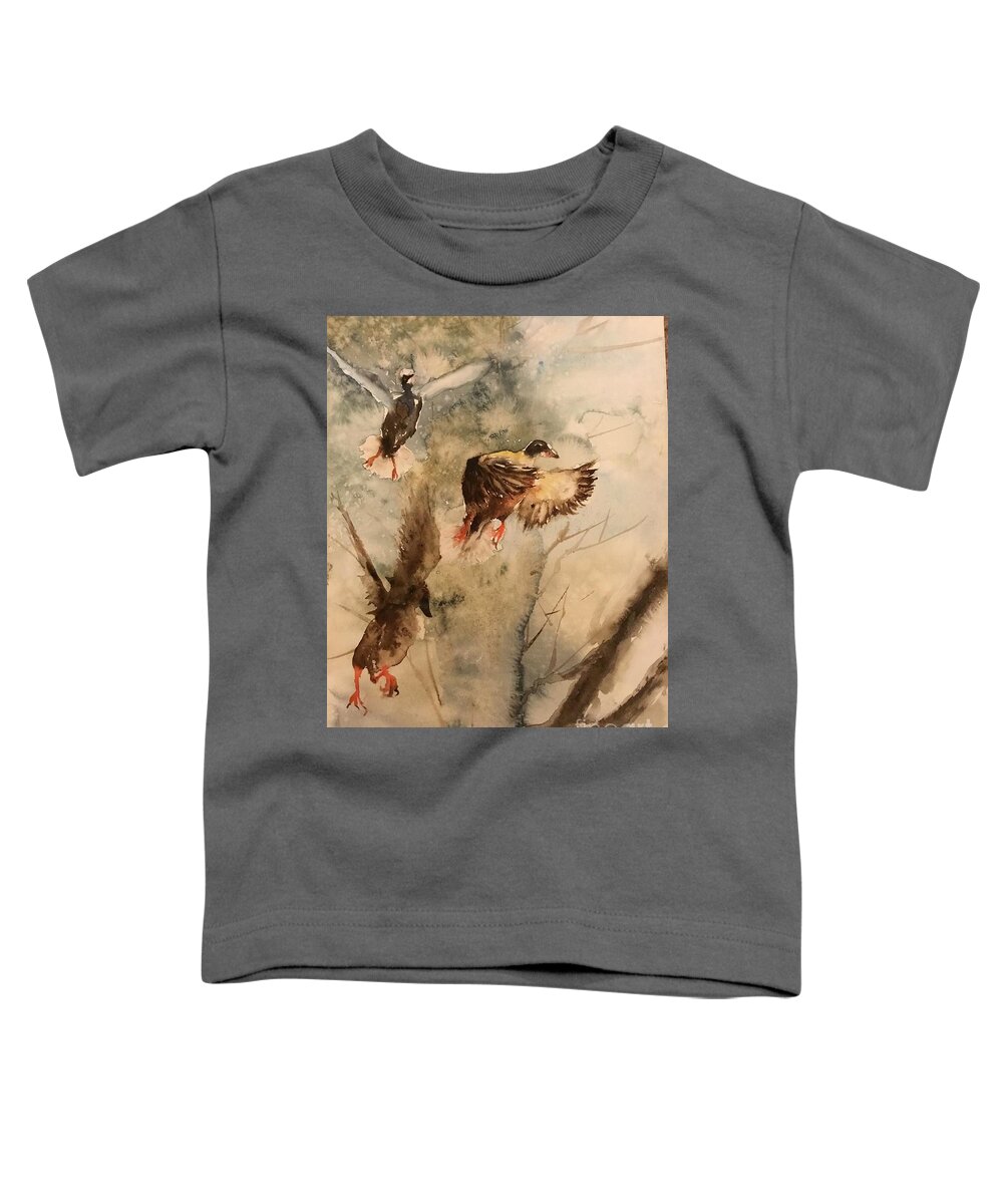 #65 2019 Toddler T-Shirt featuring the painting #65 2019 #65 by Han in Huang wong