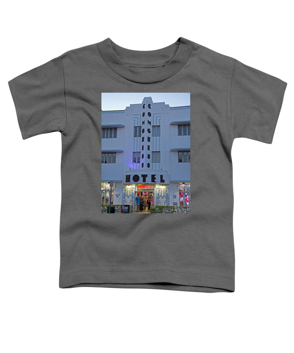 Art Deco Toddler T-Shirt featuring the photograph Art Deco - South Beach - Miami Beach #9 by Richard Krebs