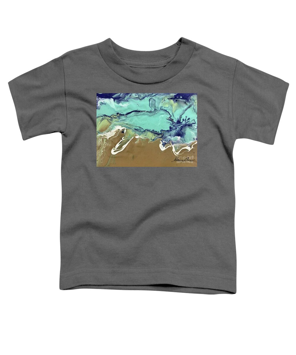 Shore Toddler T-Shirt featuring the painting A brand new day I by Monica Elena
