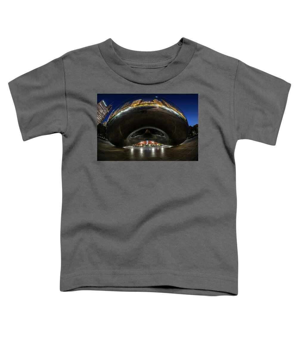 Bean Toddler T-Shirt featuring the photograph A Fisheye perspective of Chicago's Bean by Sven Brogren