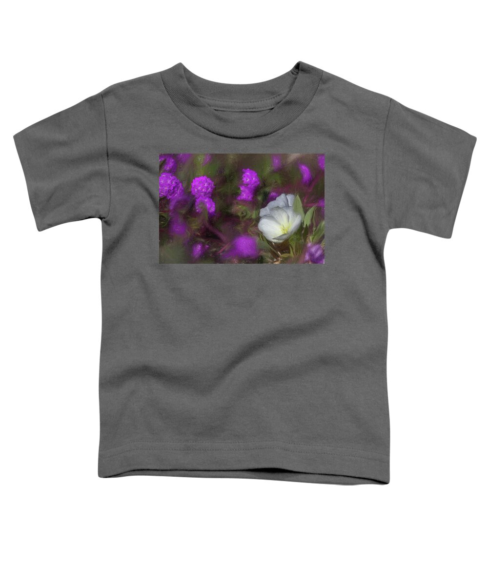Anza - Borrego Desert State Park Toddler T-Shirt featuring the photograph A Sketchy Primrose by Peter Tellone