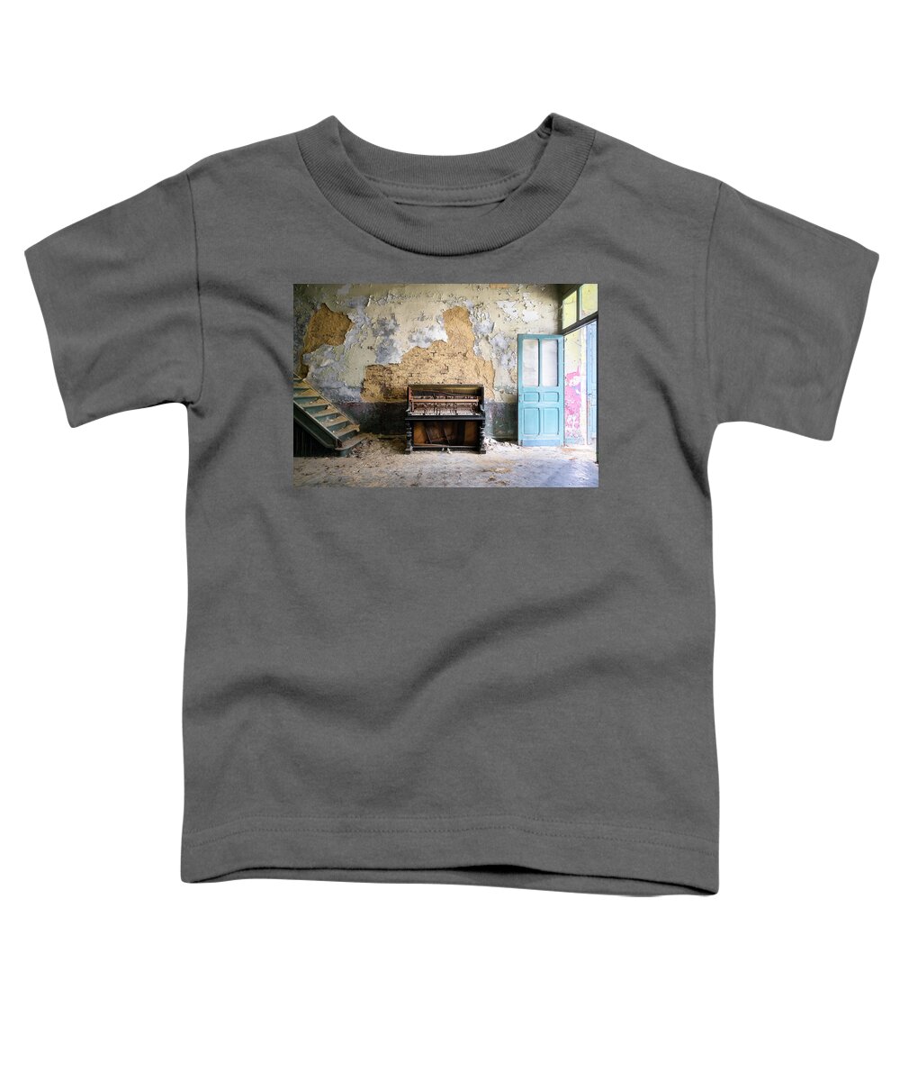 Abandoned Toddler T-Shirt featuring the photograph Abandoned Piano in Decay by Roman Robroek