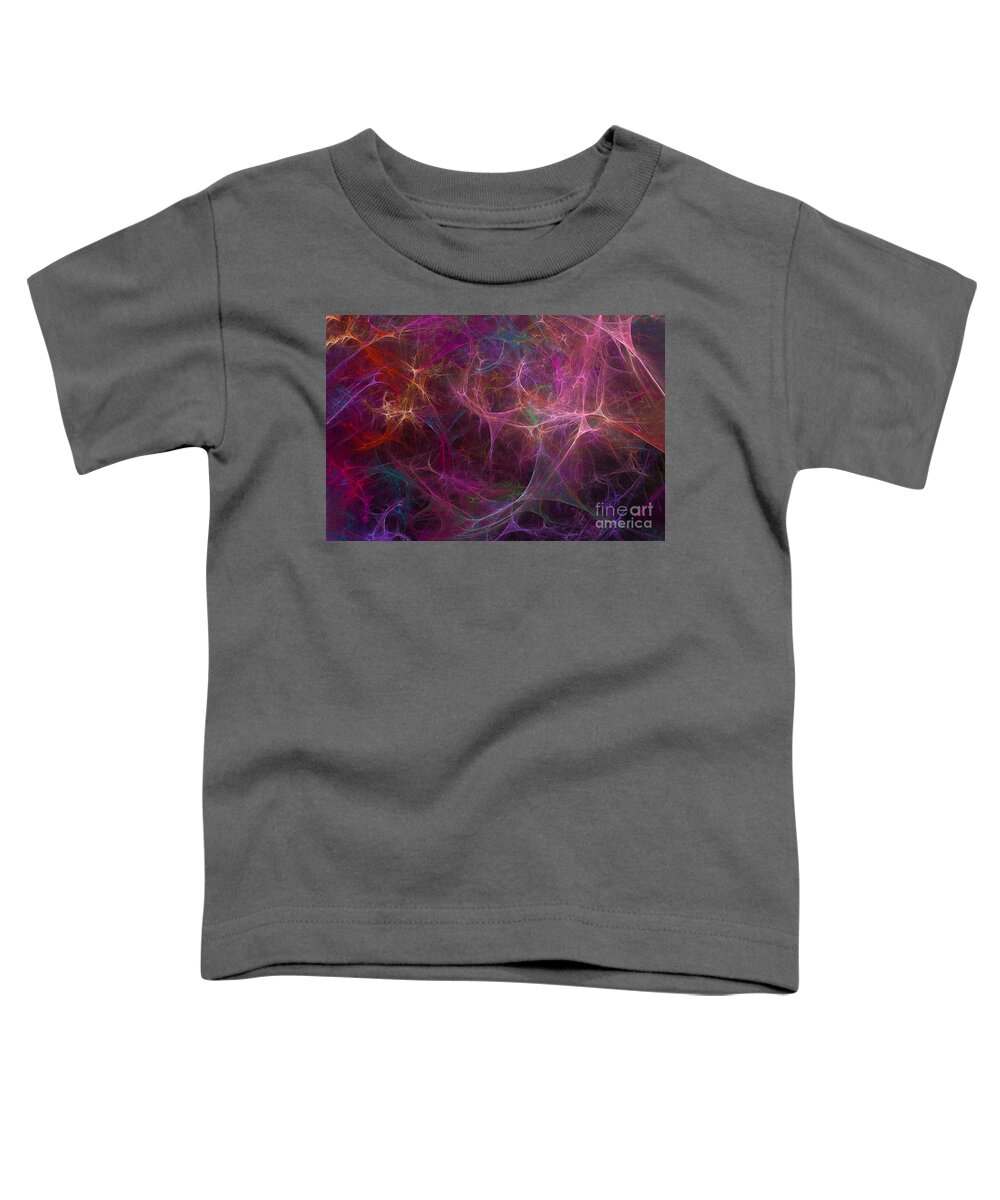 Silhouette Toddler T-Shirt featuring the digital art Abstract Colorful fireworks by Marina Usmanskaya