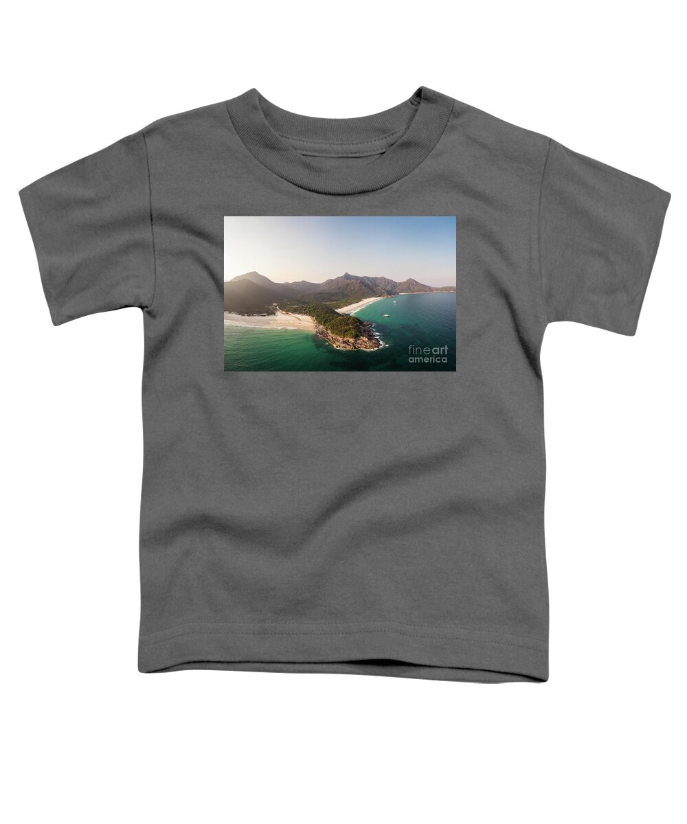 Ham Tin Toddler T-Shirt featuring the photograph Aerial panorama of Sai Kung area in Hong Kong by Didier Marti