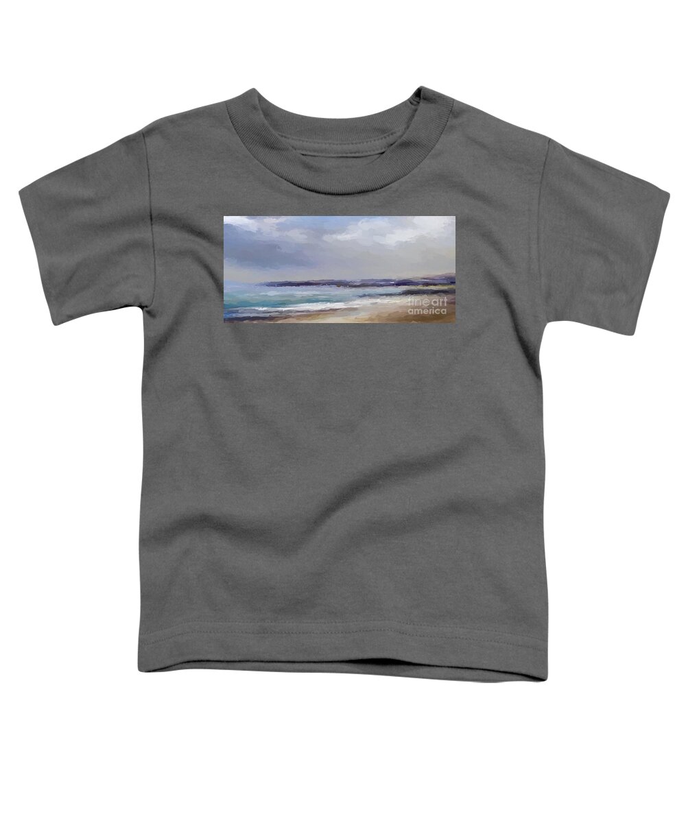 Anthony Fishburne Toddler T-Shirt featuring the mixed media Afternoon storm by Anthony Fishburne