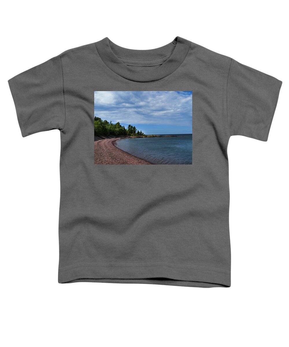 Agates Toddler T-Shirt featuring the photograph Agate Beach Park Michigan by Sandra J's