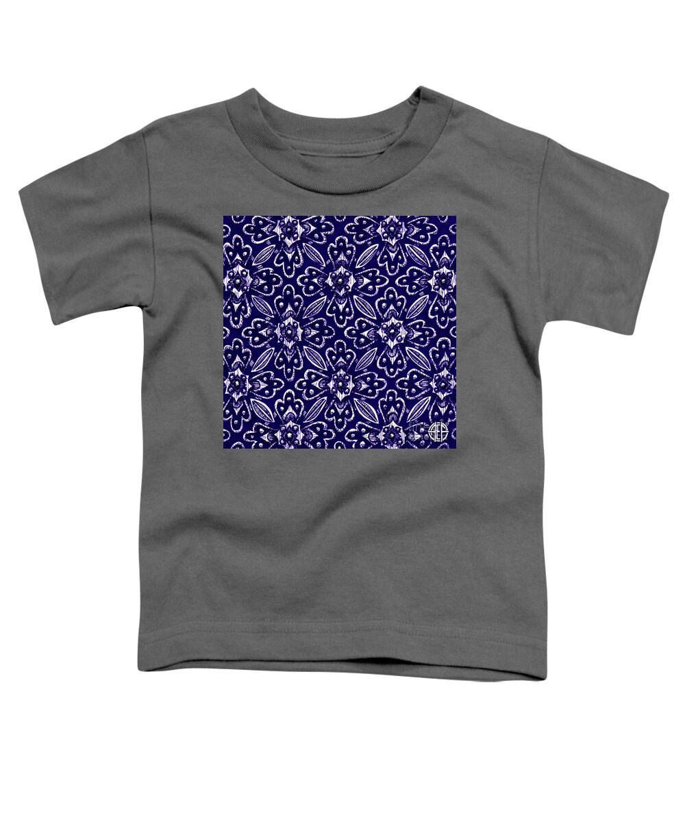 Boho Toddler T-Shirt featuring the drawing Alien Bloom 29 by Amy E Fraser