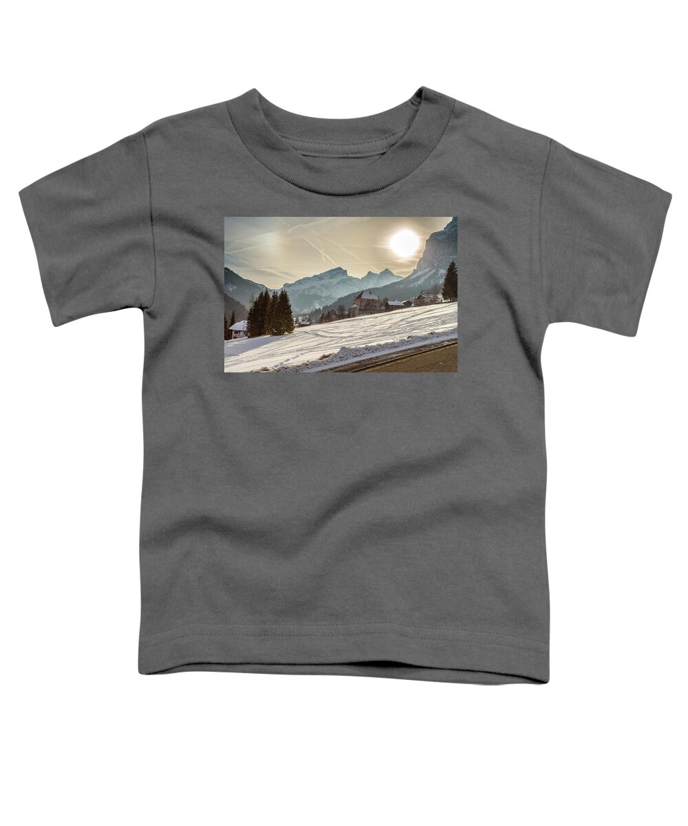 Adige Toddler T-Shirt featuring the photograph Alpine Village by Vivida Photo PC