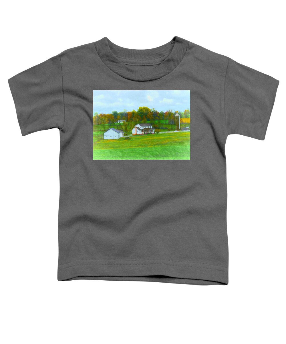  Toddler T-Shirt featuring the photograph Amish Autumn by Jack Wilson