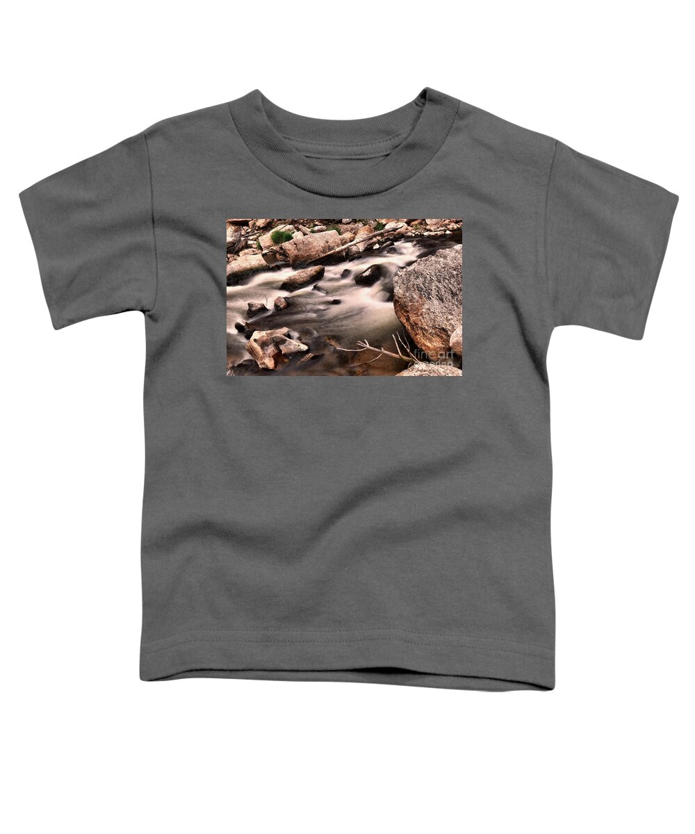 Water Toddler T-Shirt featuring the photograph An easy flow by Jeff Swan