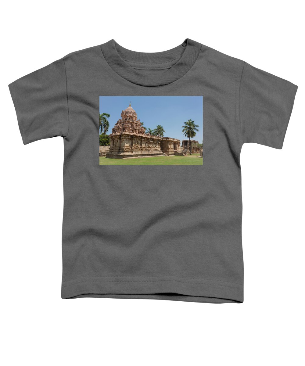 Architecture Toddler T-Shirt featuring the photograph Asia, India, Tamil Nadu, Gangaikonda Cholapuram, Brihadisvara Temple by Maria Heyens