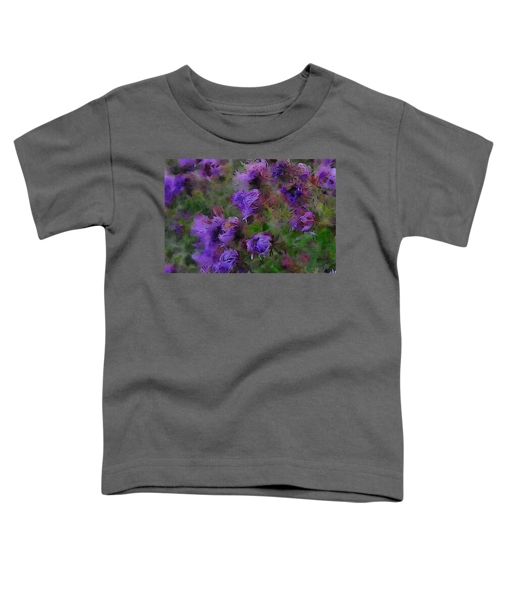 Watercolor Print Toddler T-Shirt featuring the photograph Autumn Asters by Bonnie Bruno