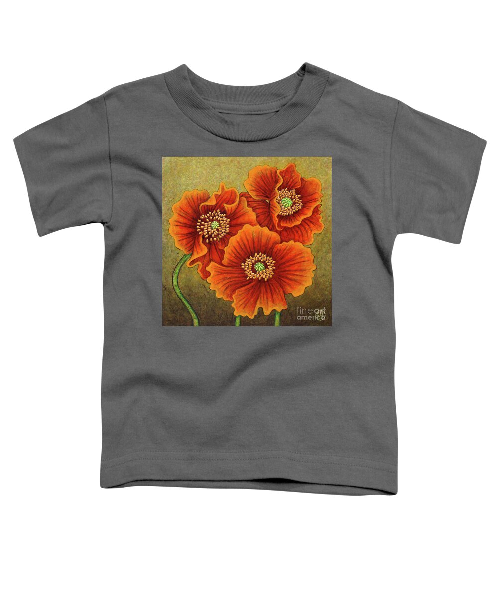 Poppy Toddler T-Shirt featuring the painting Autumn Encroaches by Amy E Fraser