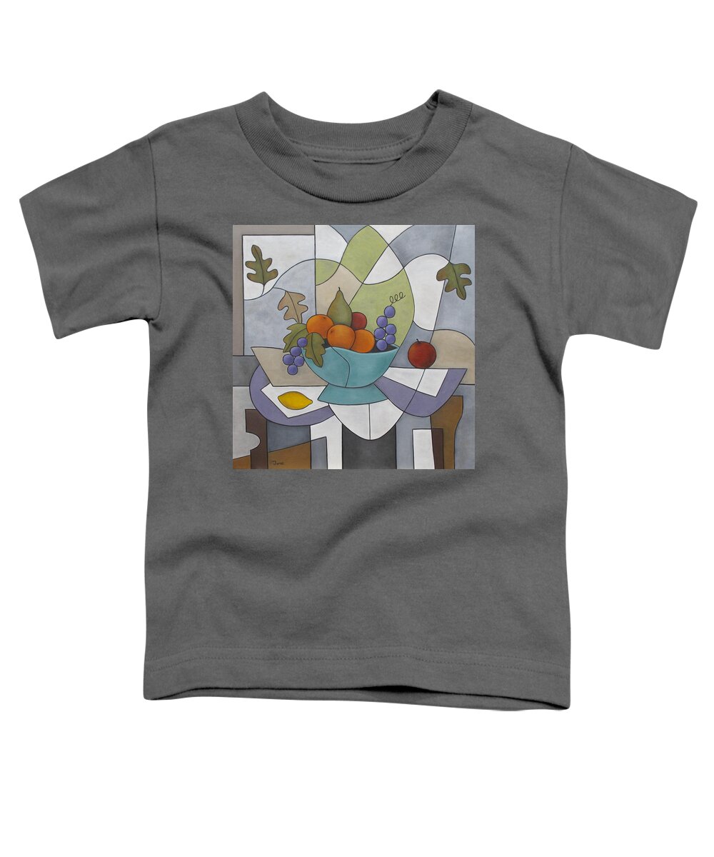 Still Life Toddler T-Shirt featuring the painting Autumn Fruit Bowl by Trish Toro