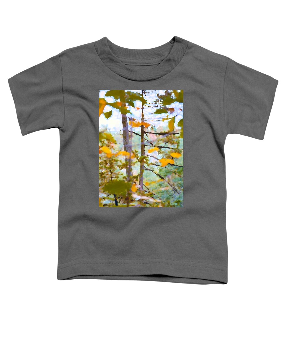 Autumn Toddler T-Shirt featuring the digital art Autumn Leaves by Geoff Jewett