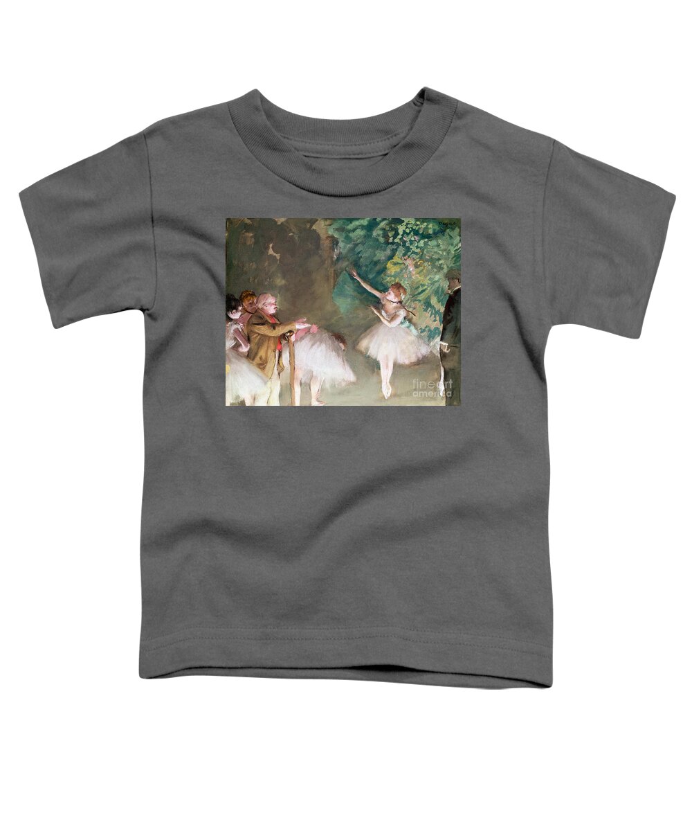 Ballet Practice Toddler T-Shirt featuring the painting Ballet Practice, 1875 Gouache And Pastel On Paper by Edgar Degas