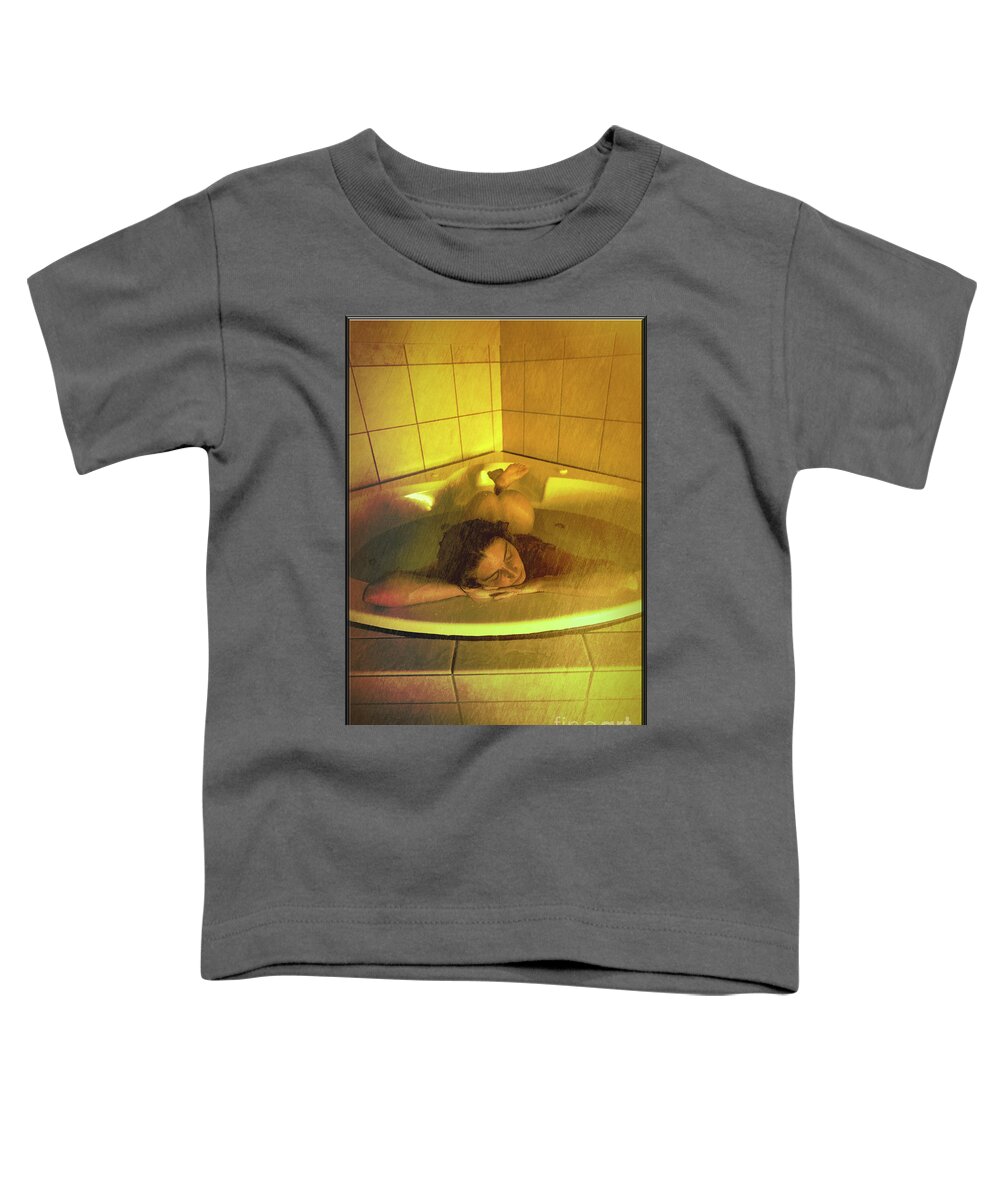 Dark Toddler T-Shirt featuring the digital art Bathed In Golden Light by Recreating Creation