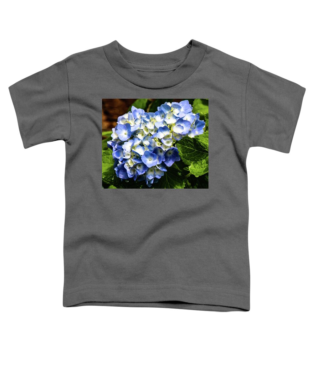 Flowers Toddler T-Shirt featuring the digital art Beautiful Blue Hydrangea by Ed Stines