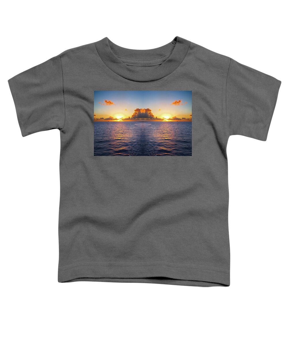 Afternoon Toddler T-Shirt featuring the photograph Beautiful Sunset Over the Sea by Darryl Brooks