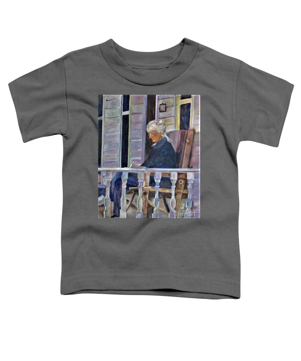 Barbara Moak Toddler T-Shirt featuring the painting Bird Studies by Early Light by Barbara Moak