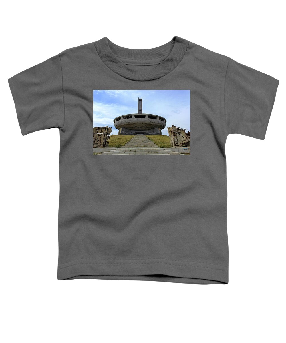 Buzludzha Toddler T-Shirt featuring the photograph Buzludzha monument,Bulgaria by Martin Smith